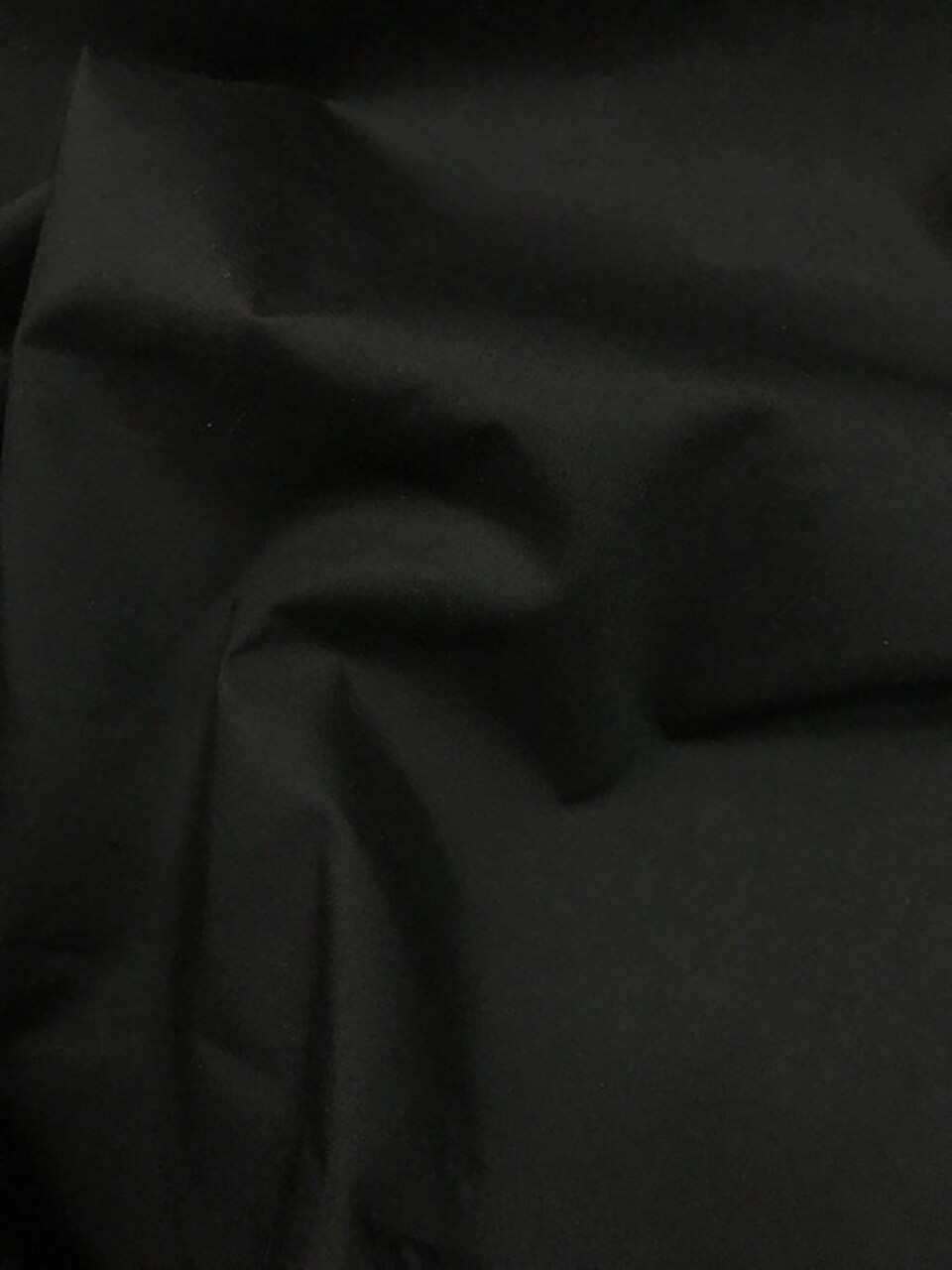 1 Yard Black Poly Cotton Fabric Lightweight 58/59" Wide for Apparel Crafts and Linings